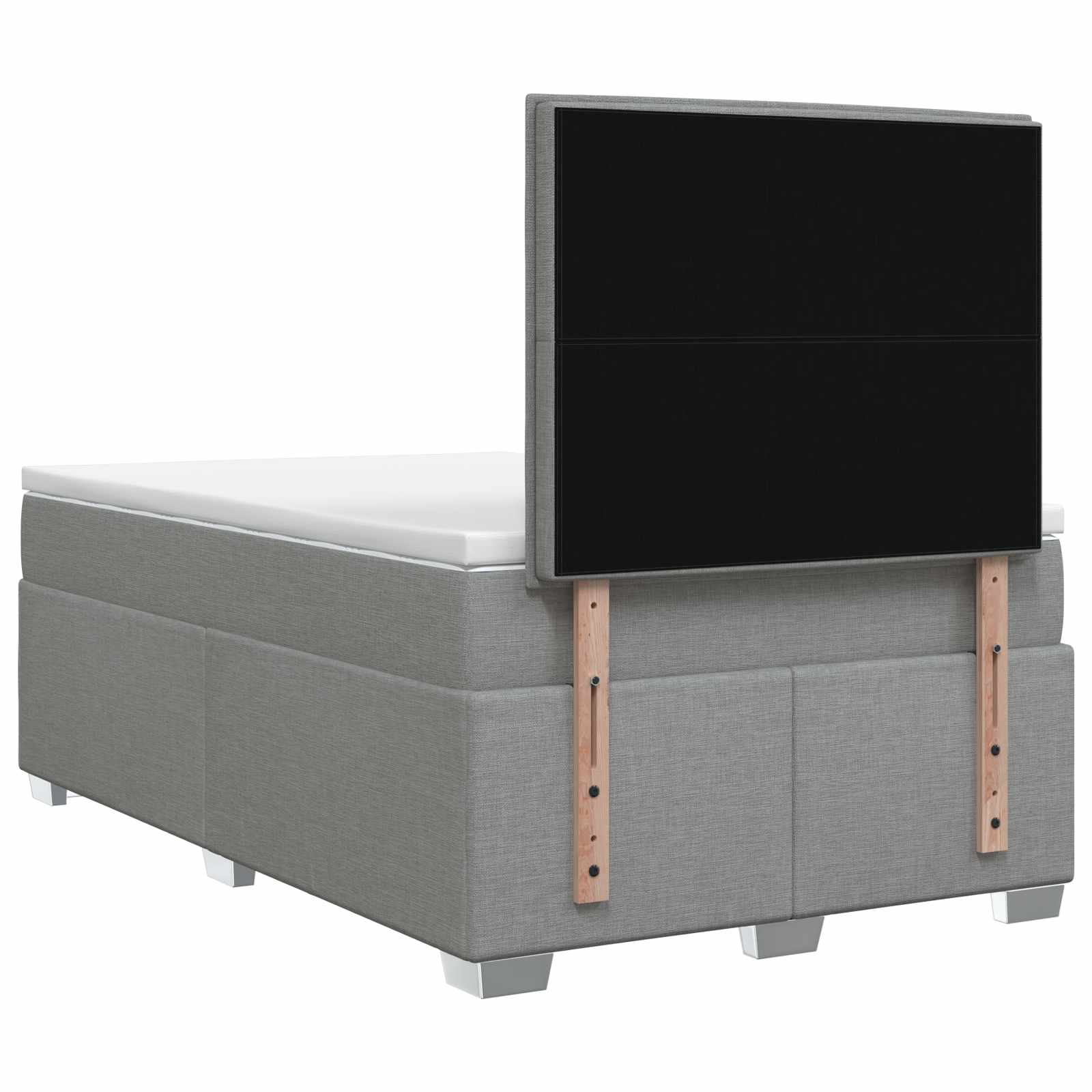 Boxspring krevet s madracem Svjetlosiva 120 x 200 cm Tkanina