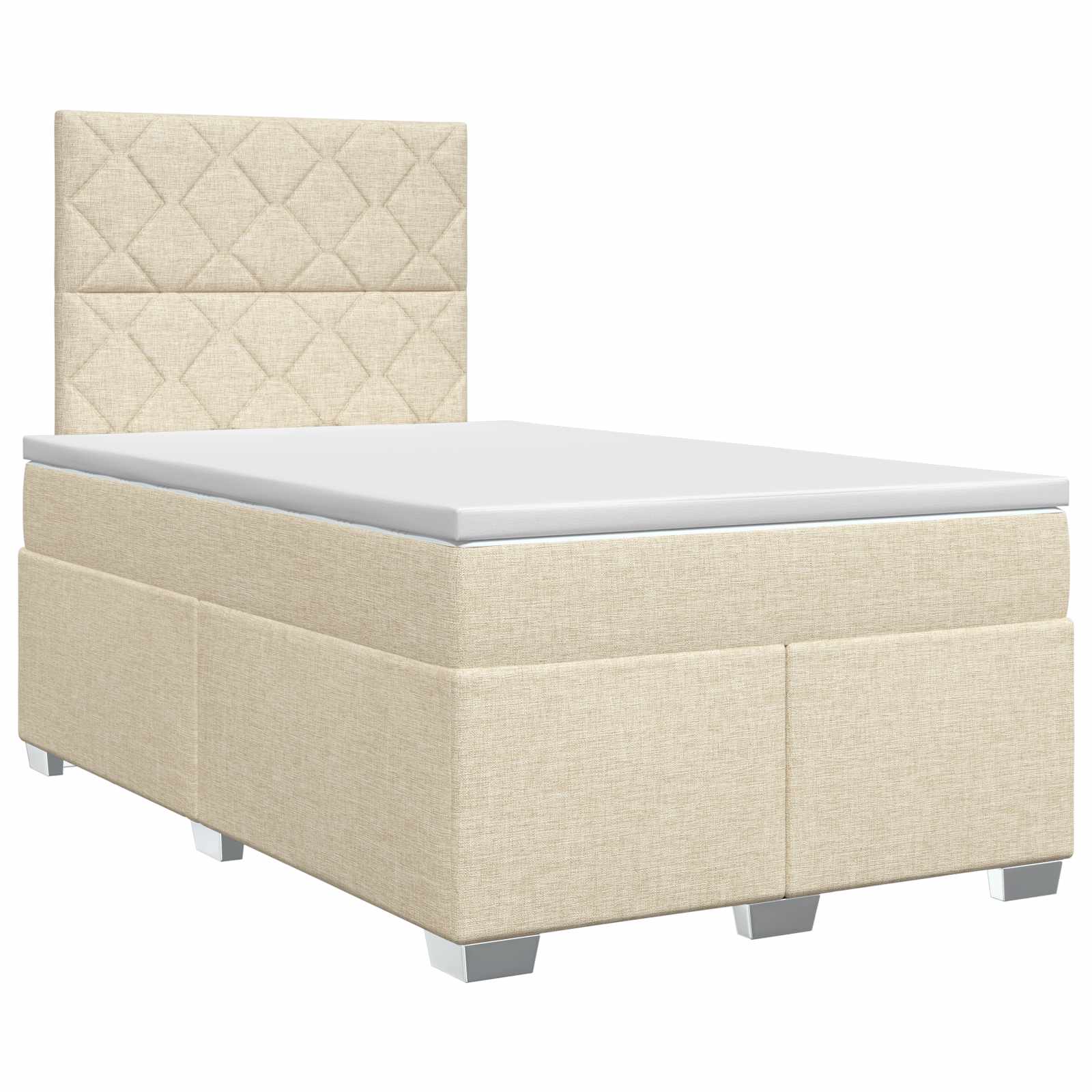Boxspring krevet s madracem Krem 120 x 200 cm Tkanina