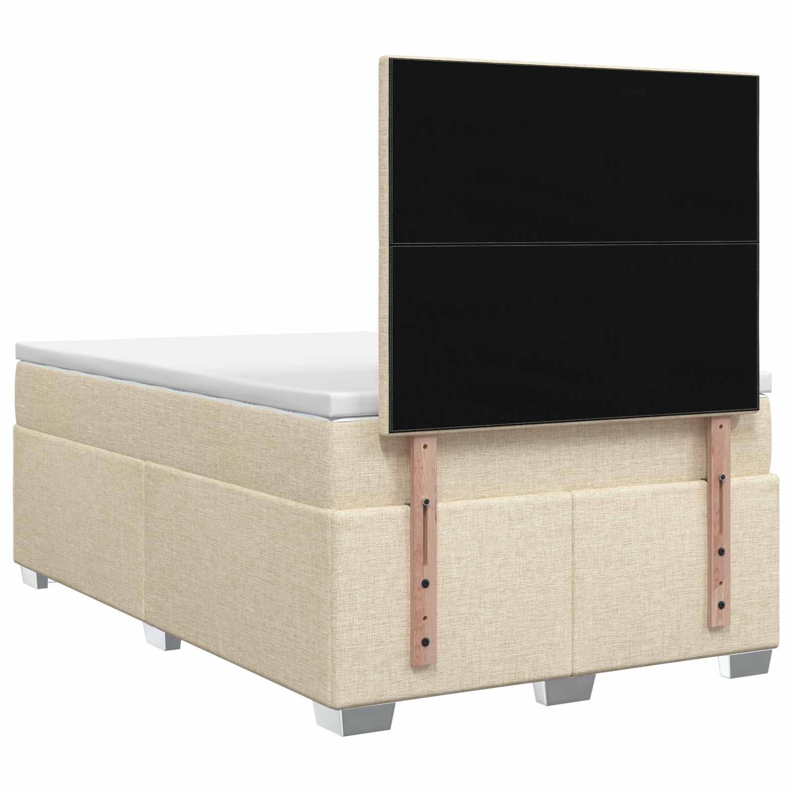 Boxspring krevet s madracem Krem 120 x 200 cm Tkanina