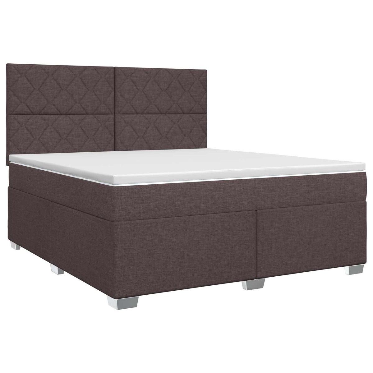Boxspring krevet s madracem Tamno smeđa 160 x 200 cm Tkanina 200 x 160 x 140.5 cm