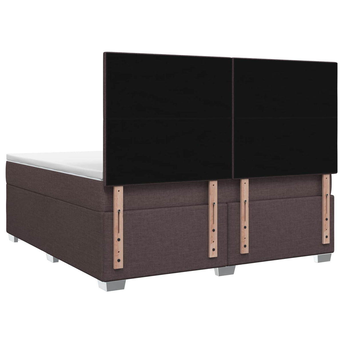 Boxspring krevet s madracem Tamno smeđa 160 x 200 cm Tkanina 200 x 160 x 140.5 cm