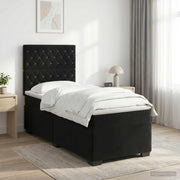 Boxspring krevet s madracem Crna 90 x 200 cm Baršun