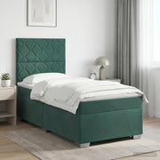 Boxspring krevet s madracem Tamnozelena 80 x 200 cm Baršun