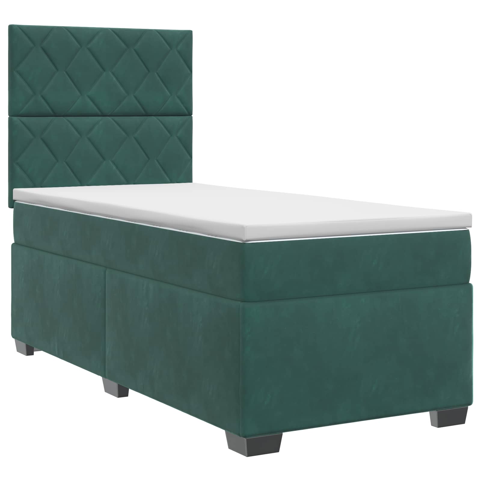 Boxspring krevet s madracem Tamnozelena 80 x 200 cm Baršun