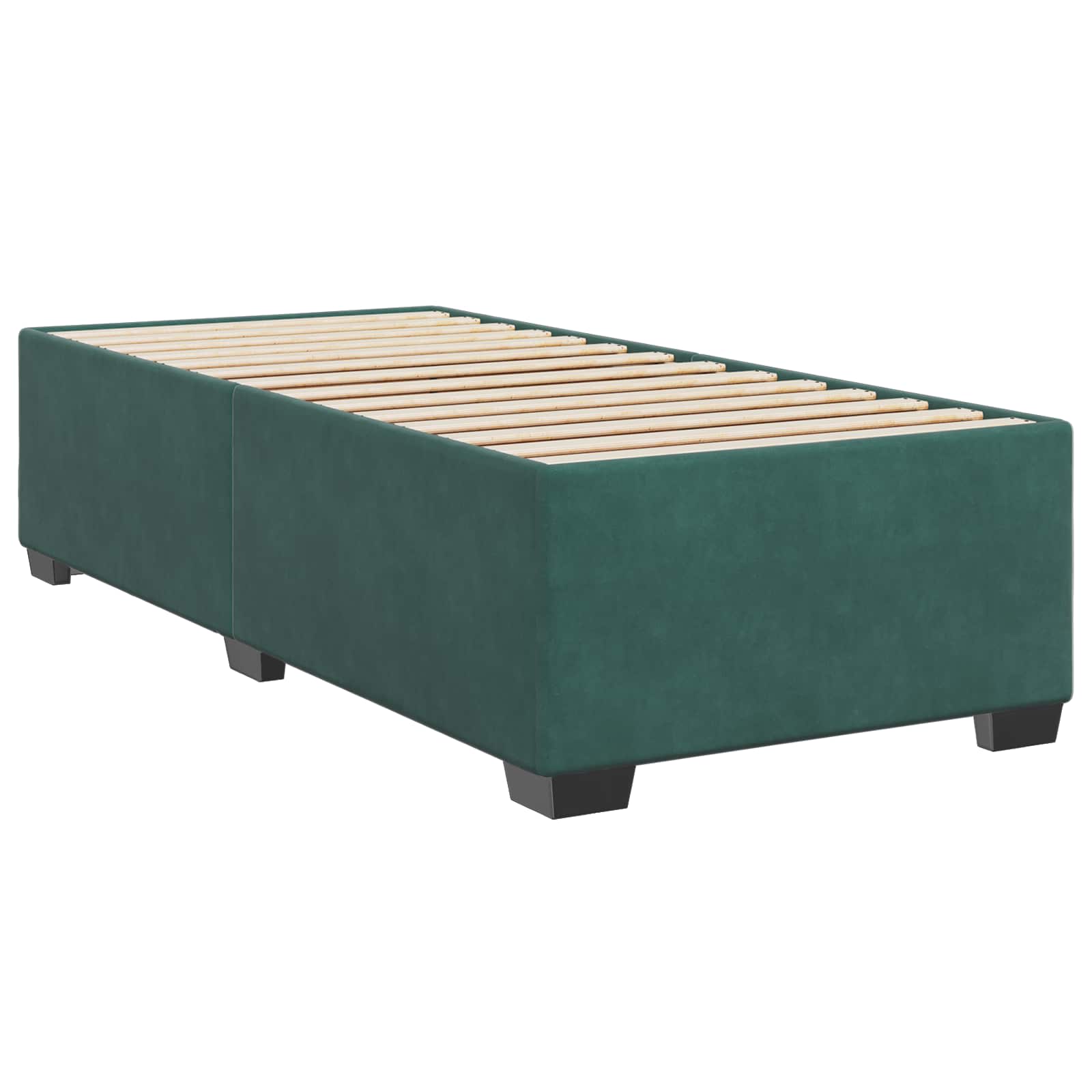 Boxspring krevet s madracem Tamnozelena 80 x 200 cm Baršun