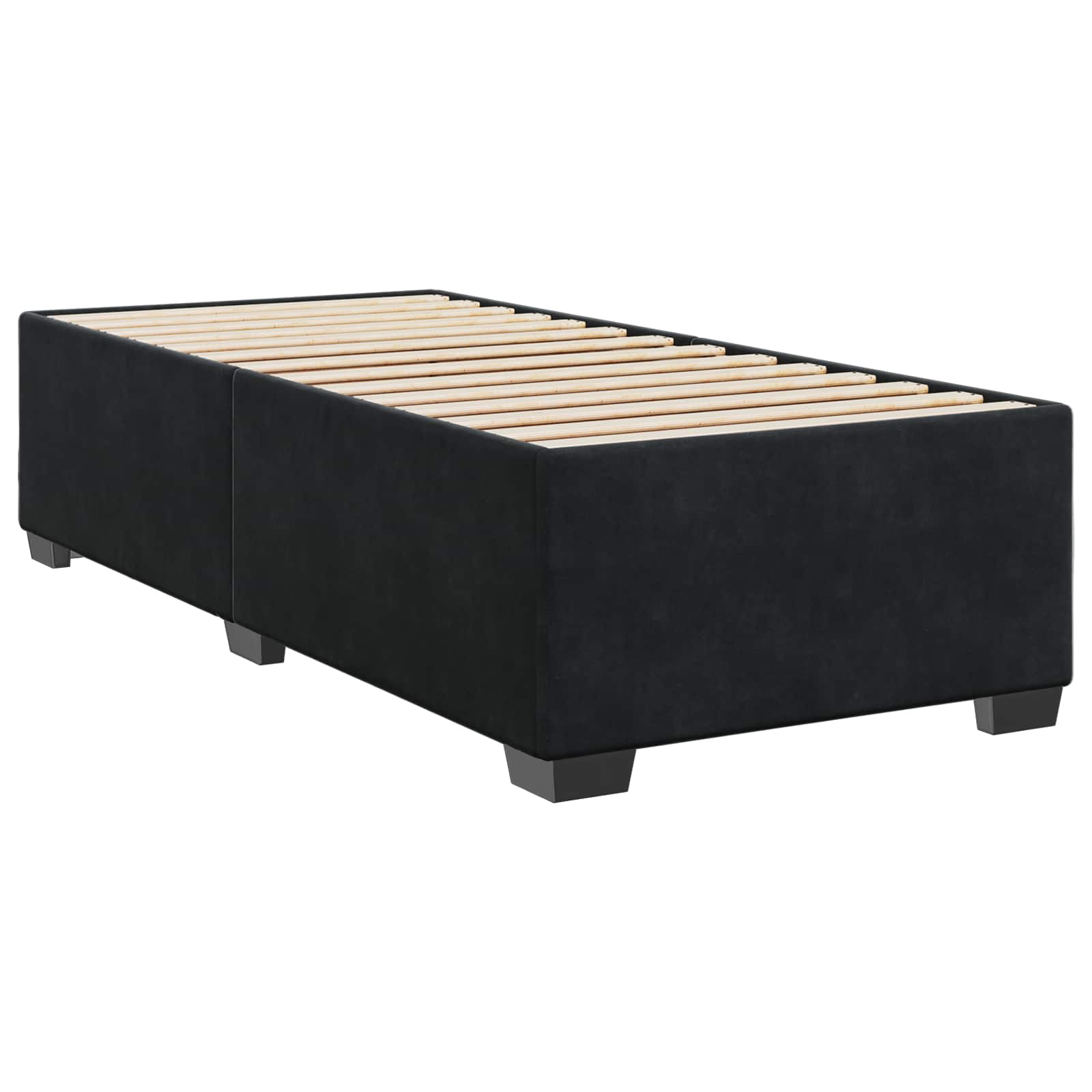 Boxspring krevet s madracem Crna 90 x 190 cm Baršun