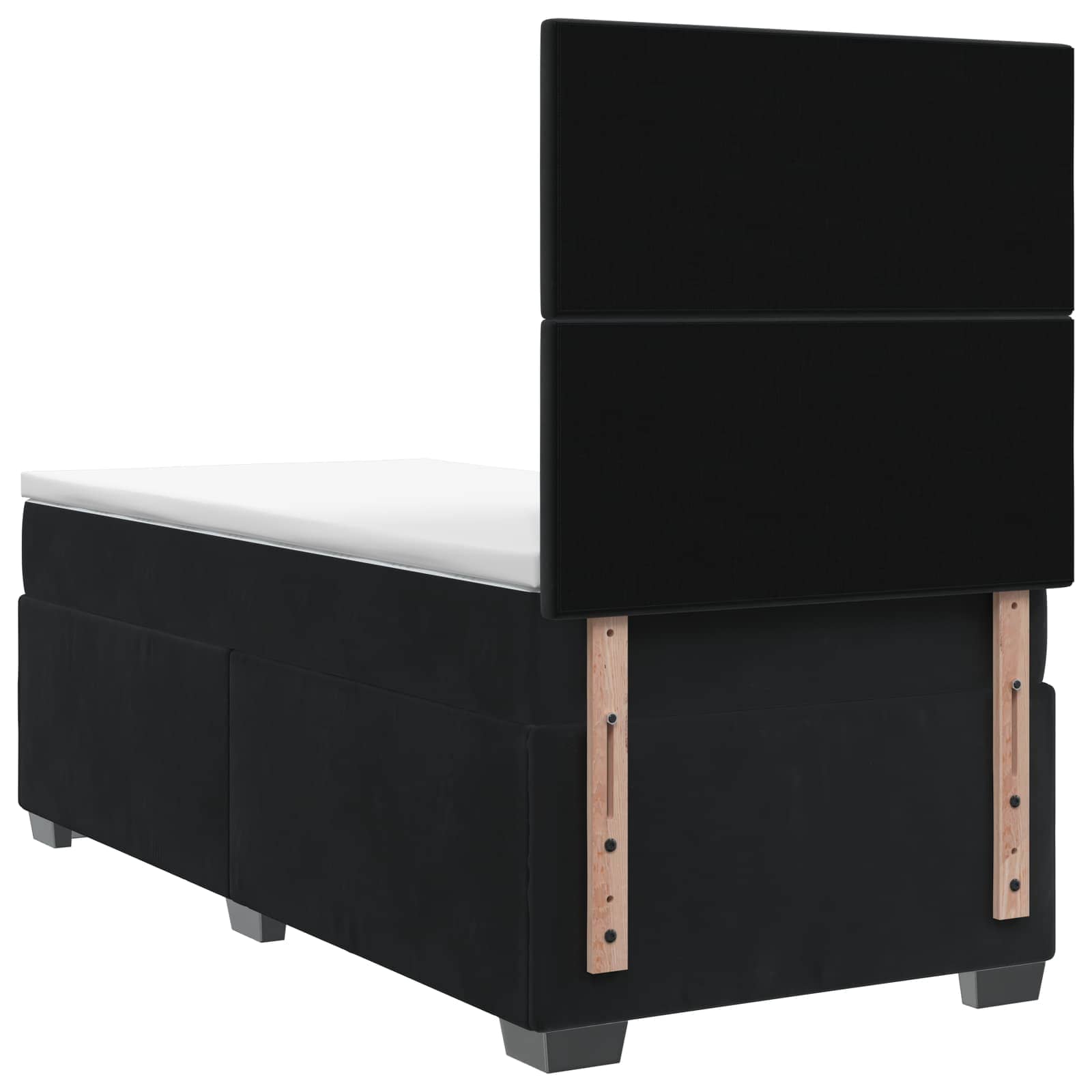Boxspring krevet s madracem Crna 90 x 190 cm Baršun
