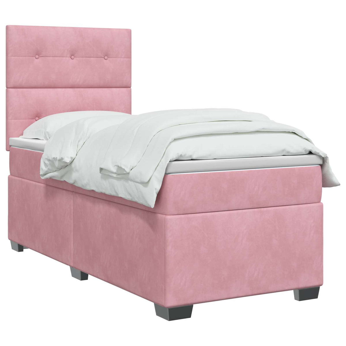 Boxspring krevet s madracem Ružičasta 100 x 200 cm Baršun
