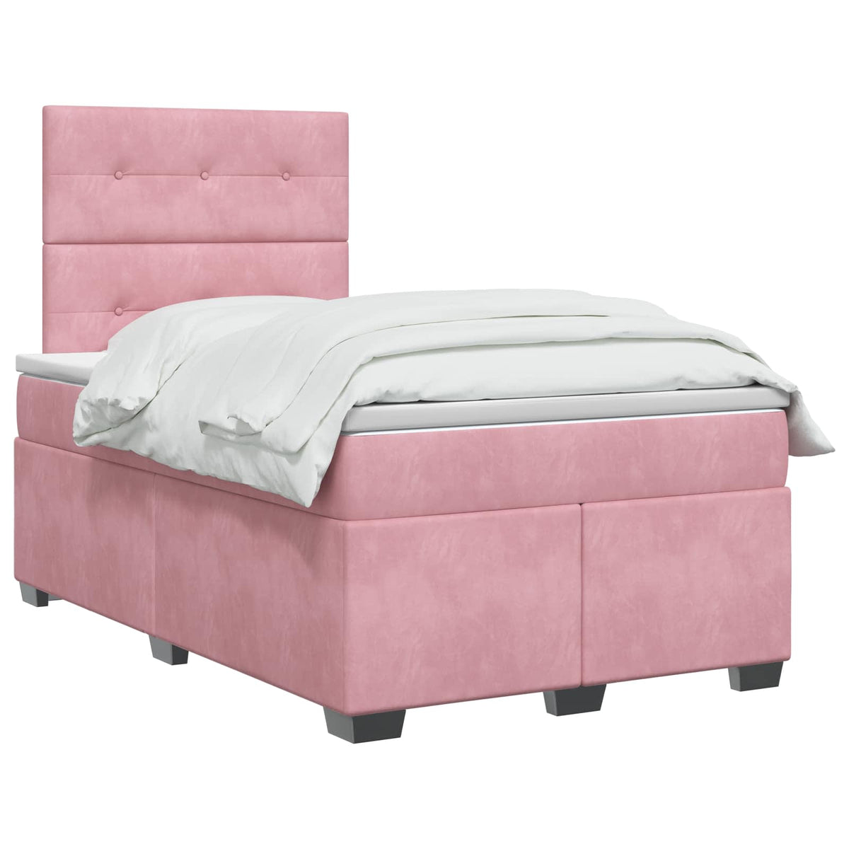 Boxspring krevet s madracem Ružičasta 120 x 200 cm Baršun
