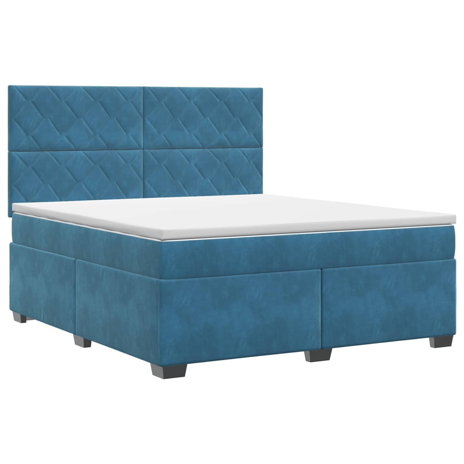 Boxspring krevet s madracem Plava 140 x 200 cm Baršun