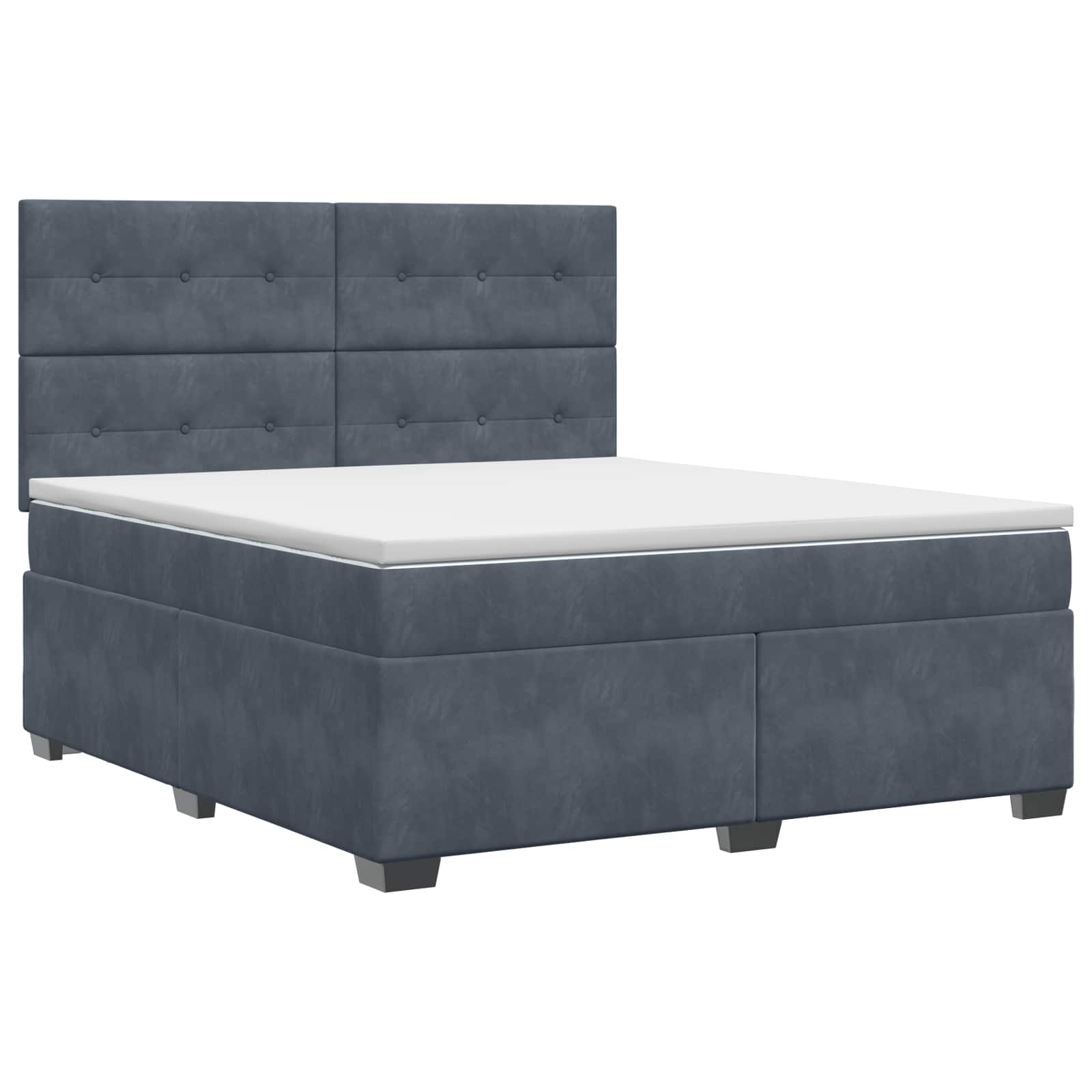 Boxspring krevet s madracem Tamnosiva 180 x 200 cm Baršun