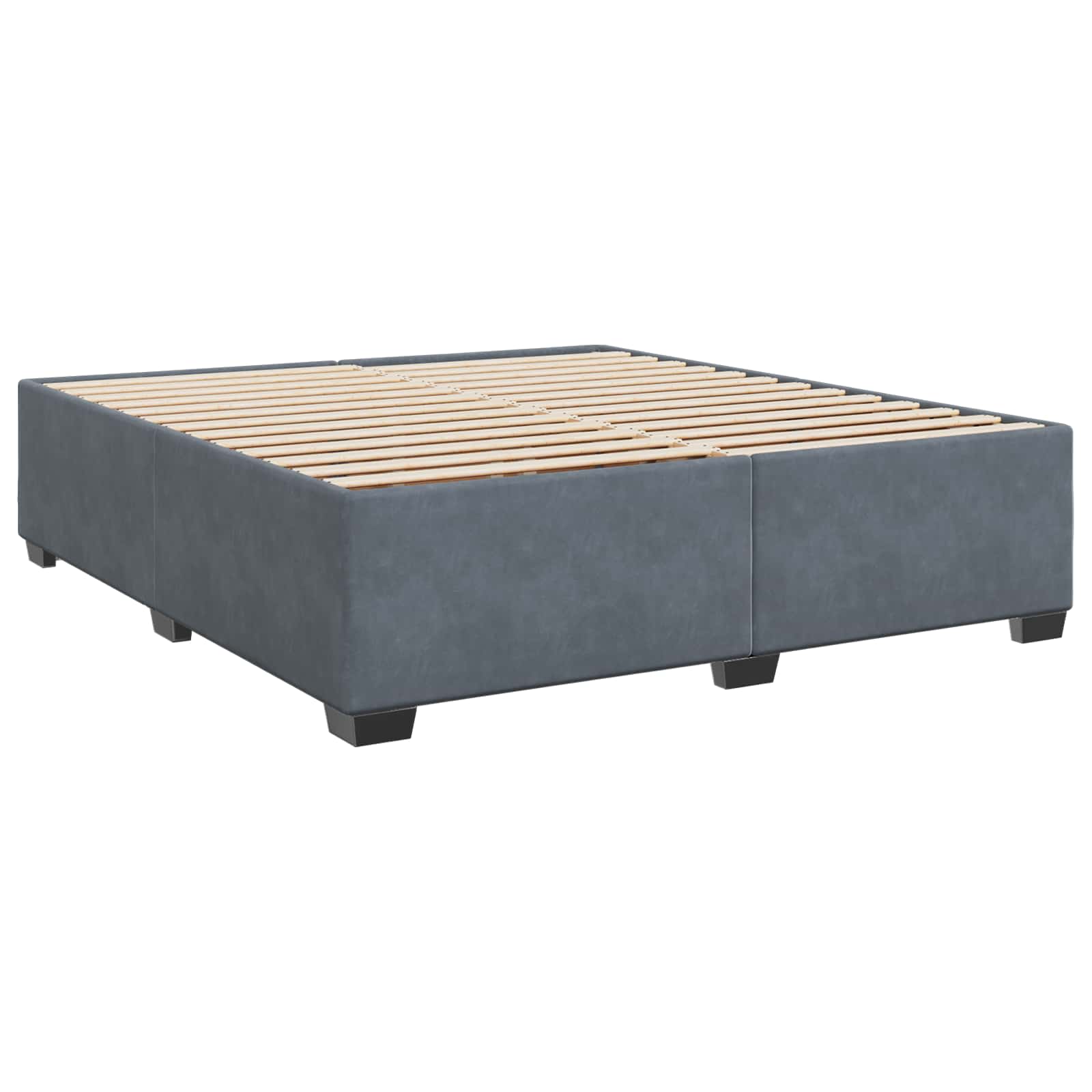 Boxspring krevet s madracem Tamnosiva 180 x 200 cm Baršun