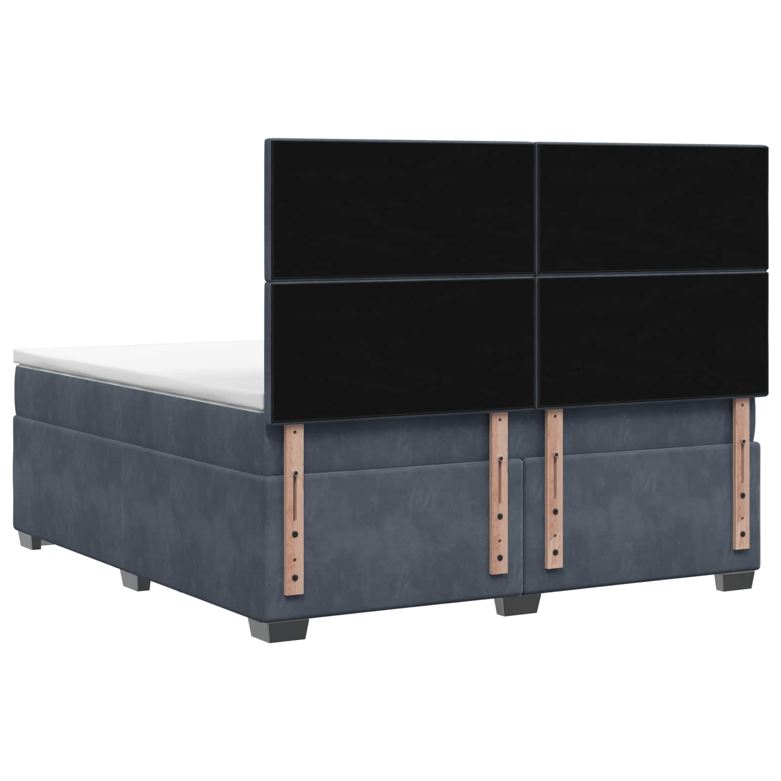 Boxspring krevet s madracem Tamnosiva 180 x 200 cm Baršun