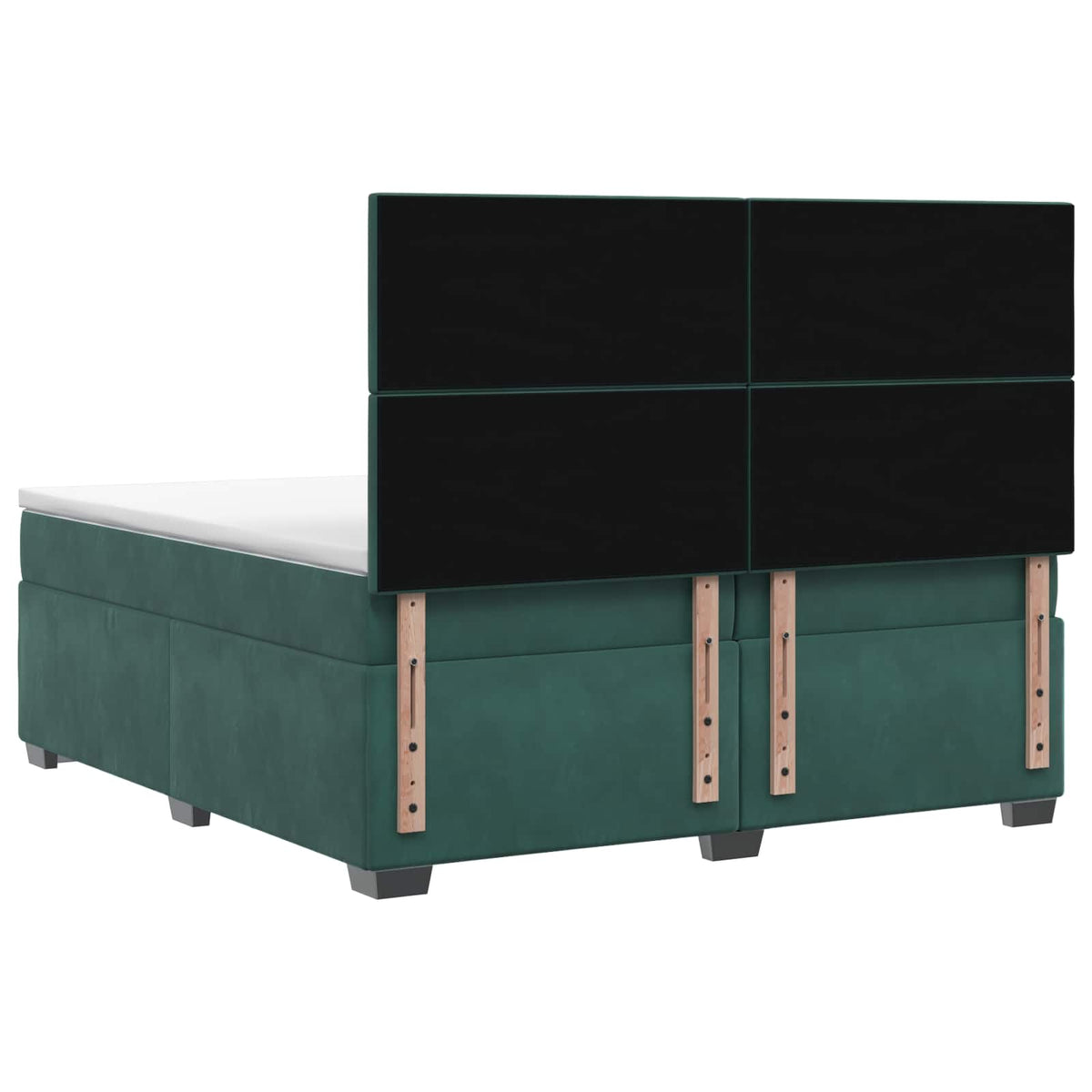 Boxspring krevet s madracem Tamnozelena 200 x 200 cm Baršun