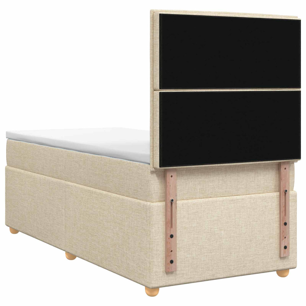 Boxspring krevet s madracem Krem 80 x 200 cm Tkanina