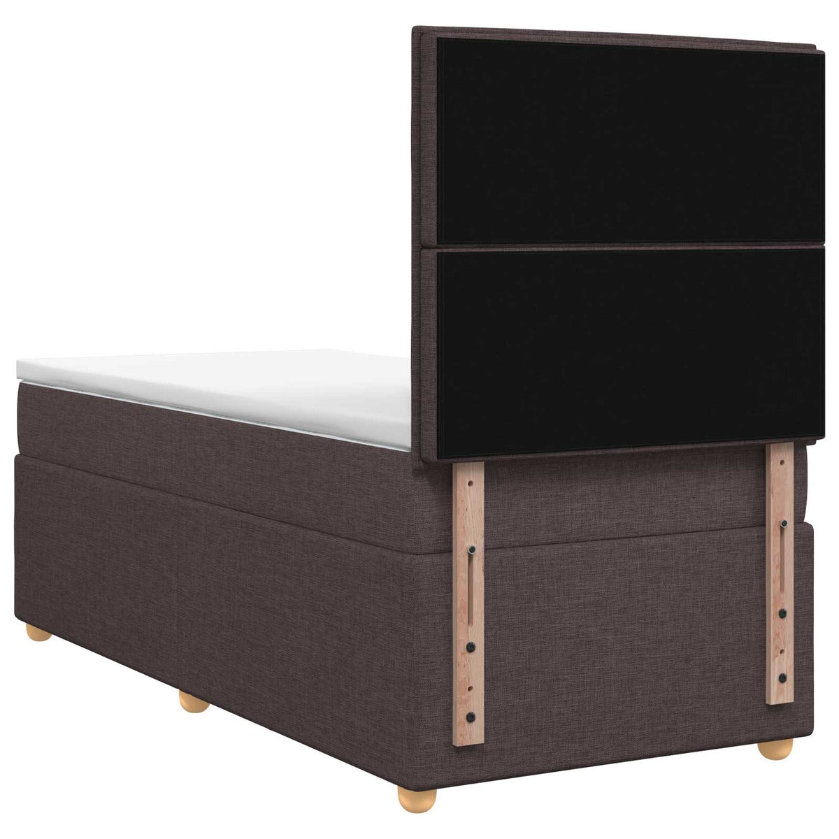 Boxspring krevet s madracem Tamno smeđa 90 x 190 cm Tkanina
