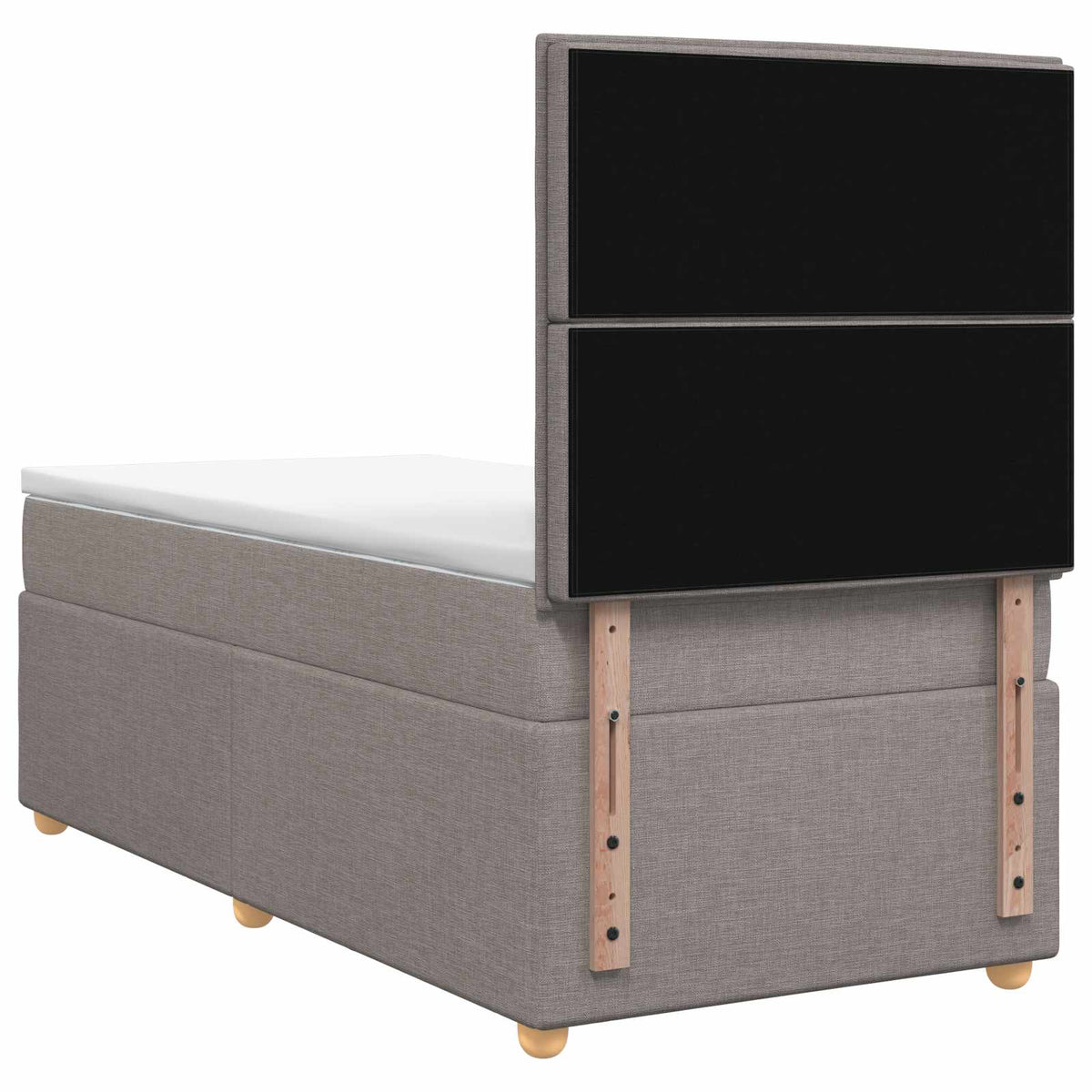 Boxspring krevet s madracem Sivosmeđa 90 x 190 cm Tkanina