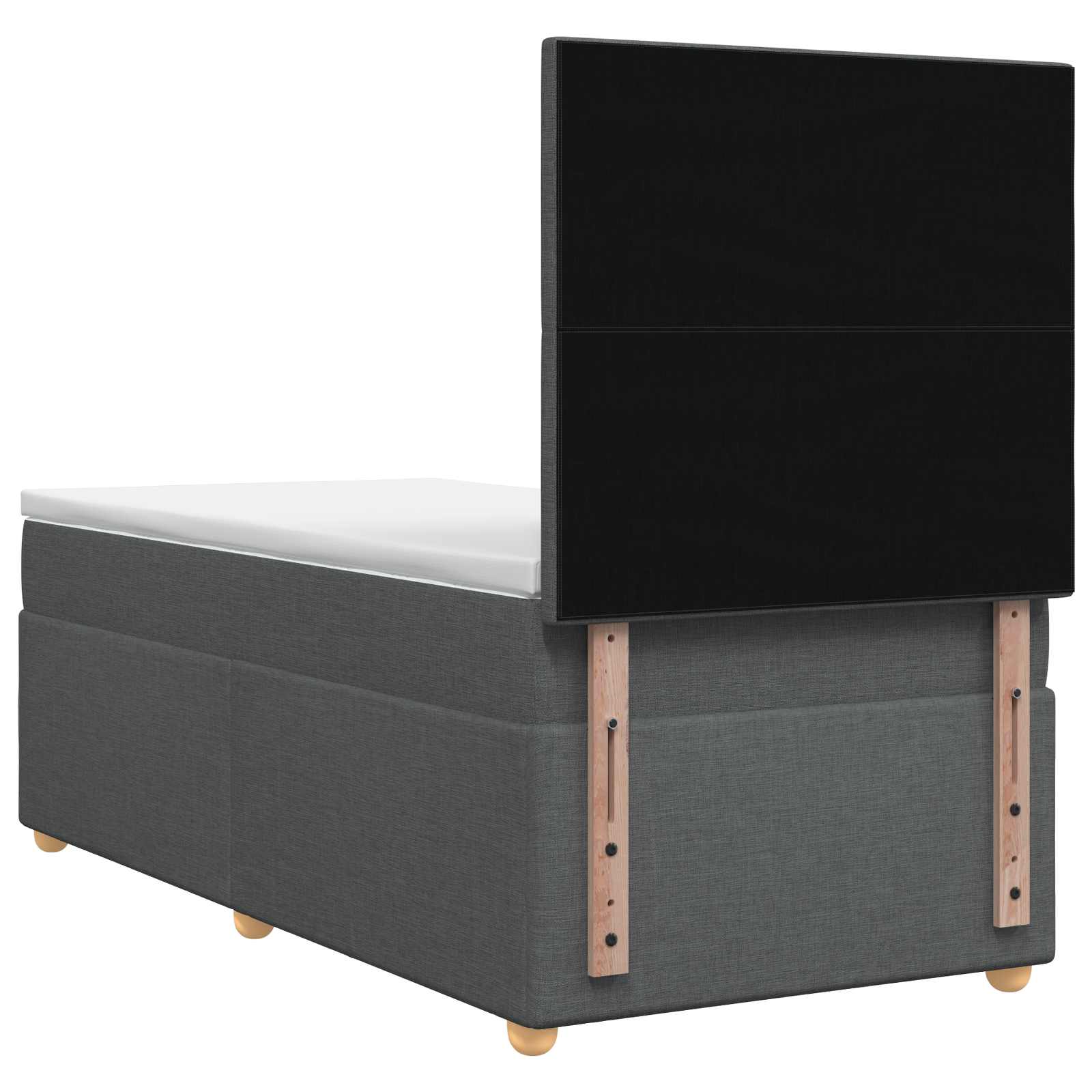 Boxspring krevet s madracem Tamnosiva 90 x 190 cm Tkanina