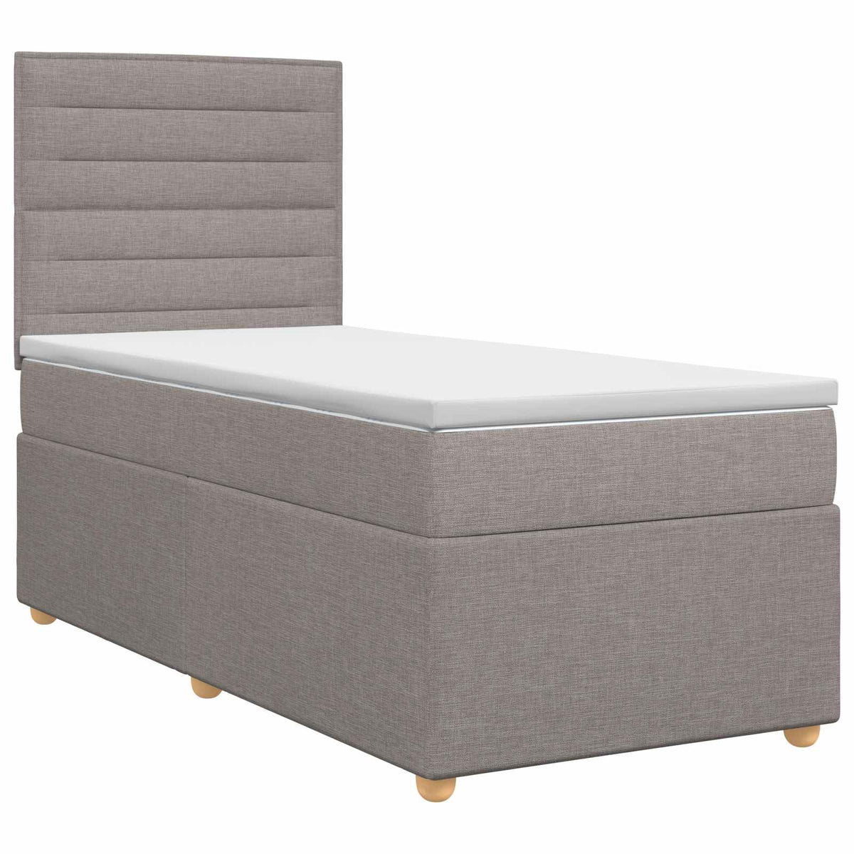 Boxspring krevet s madracem Sivosmeđa 90 x 200 cm Tkanina