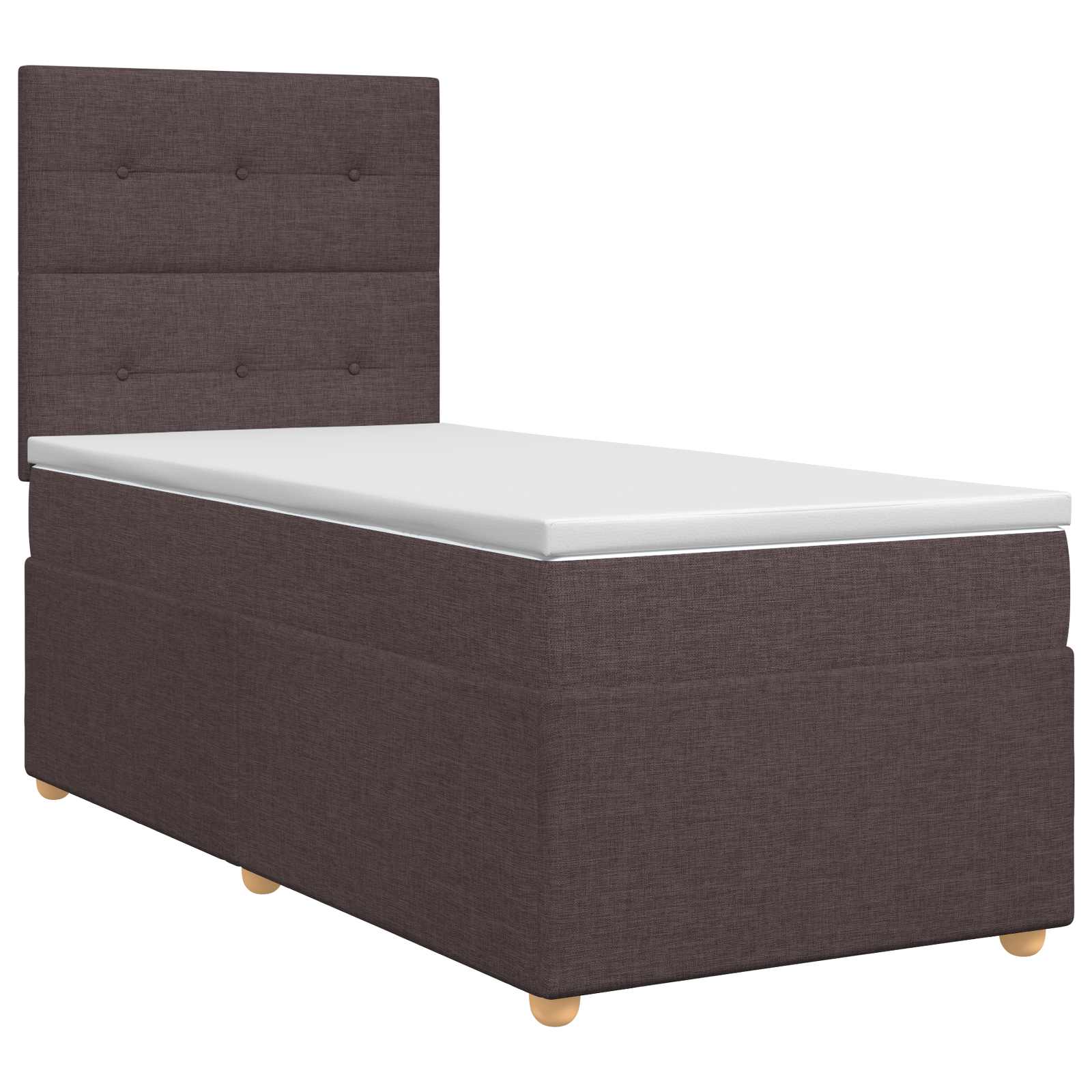 Boxspring krevet s madracem Tamno smeđa 90 x 200 cm Tkanina