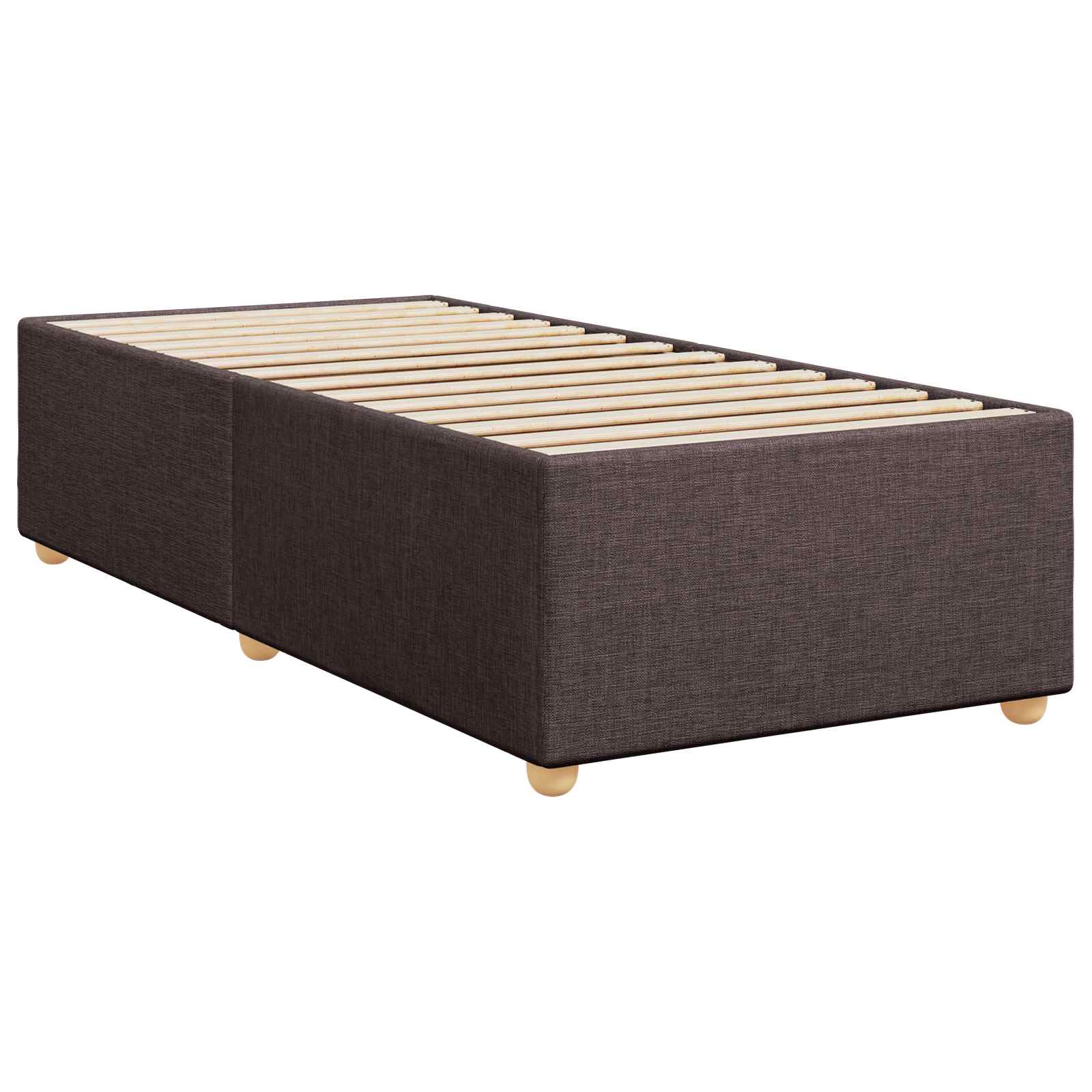 Boxspring krevet s madracem Tamno smeđa 90 x 200 cm Tkanina