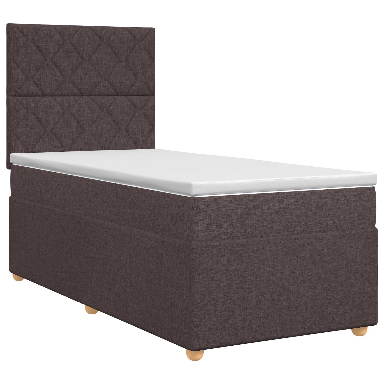 Boxspring krevet s madracem Tamno smeđa 90 x 200 cm Tkanina