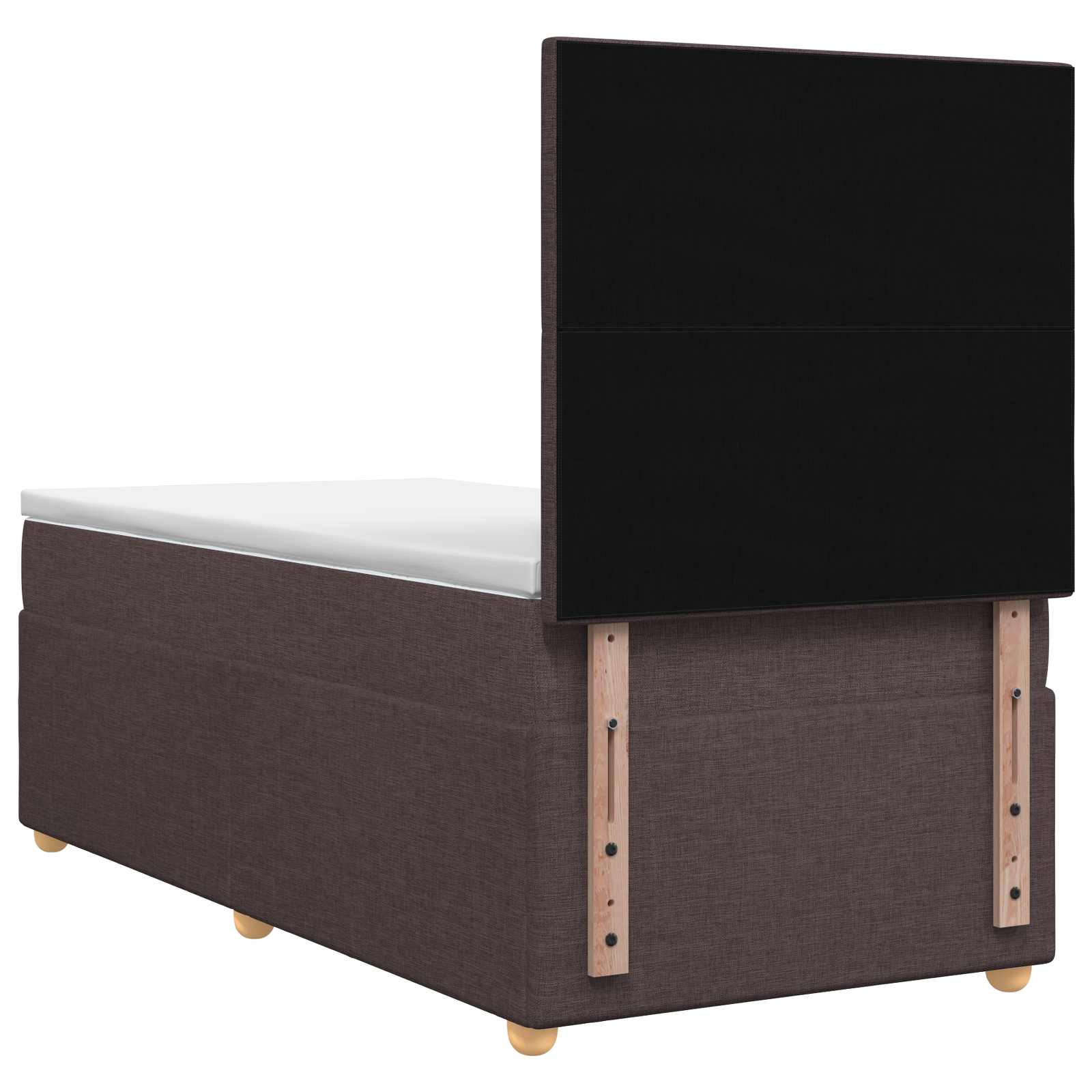 Boxspring krevet s madracem Tamno smeđa 90 x 200 cm Tkanina