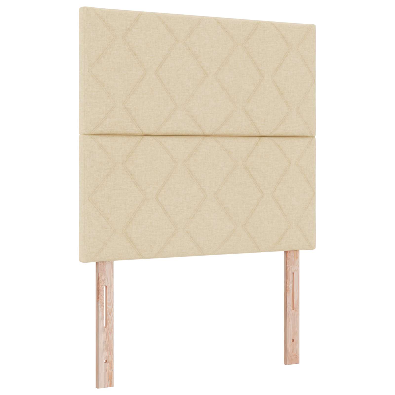Boxspring krevet s madracem Krem 90 x 200 cm Tkanina