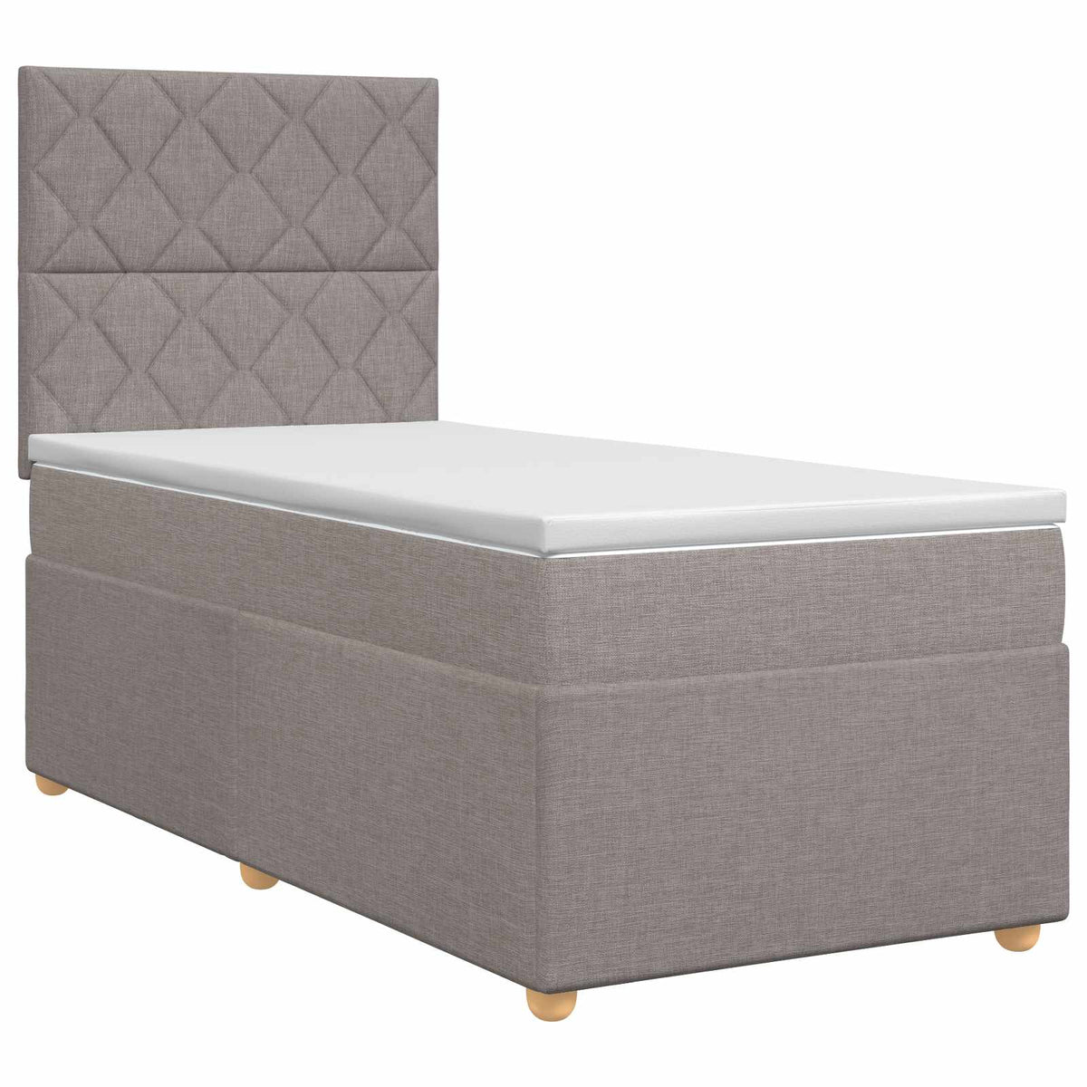 Boxspring krevet s madracem Sivosmeđa 100 x 200 cm Tkanina