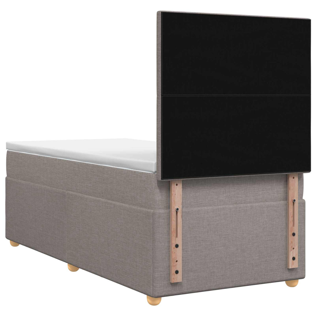 Boxspring krevet s madracem Sivosmeđa 100 x 200 cm Tkanina