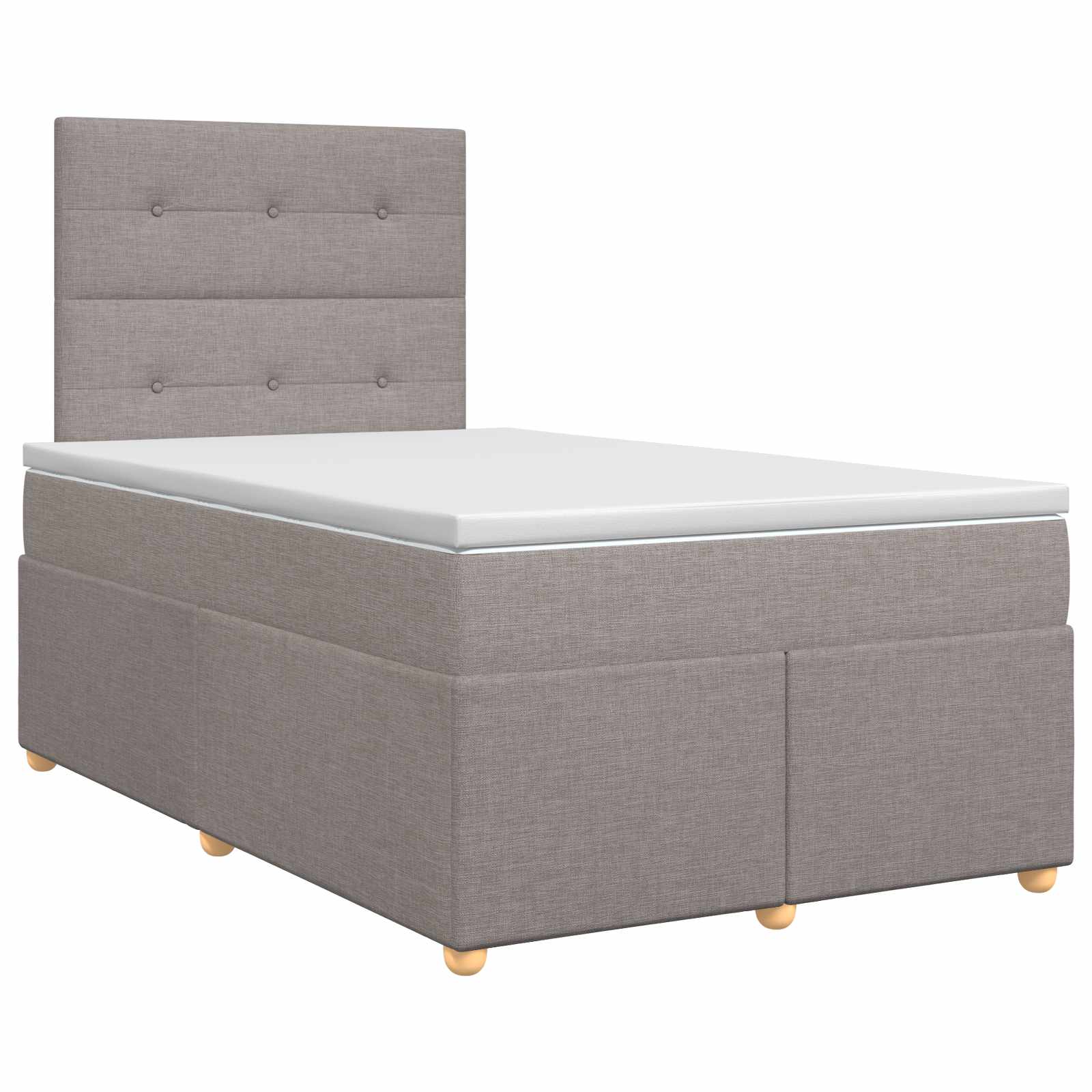 Boxspring krevet s madracem Sivosmeđa 120 x 190 cm Tkanina