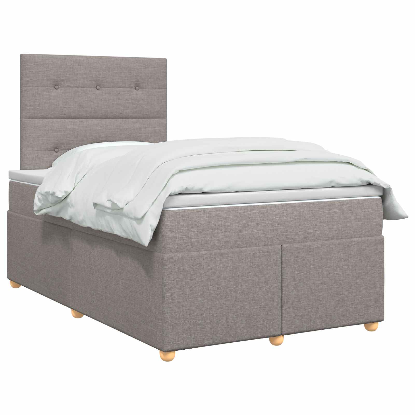 Boxspring krevet s madracem Sivosmeđa 120 x 190 cm Tkanina