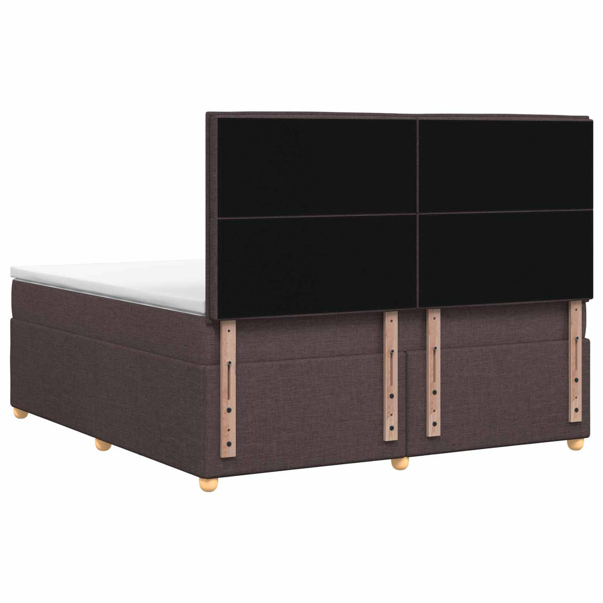 Boxspring krevet s madracem Tamno smeđa 140 x 200 cm Tkanina