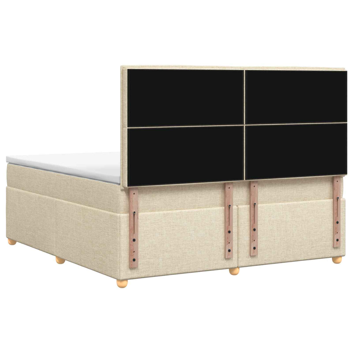 Boxspring krevet s madracem Krem 180 x 200 cm Tkanina