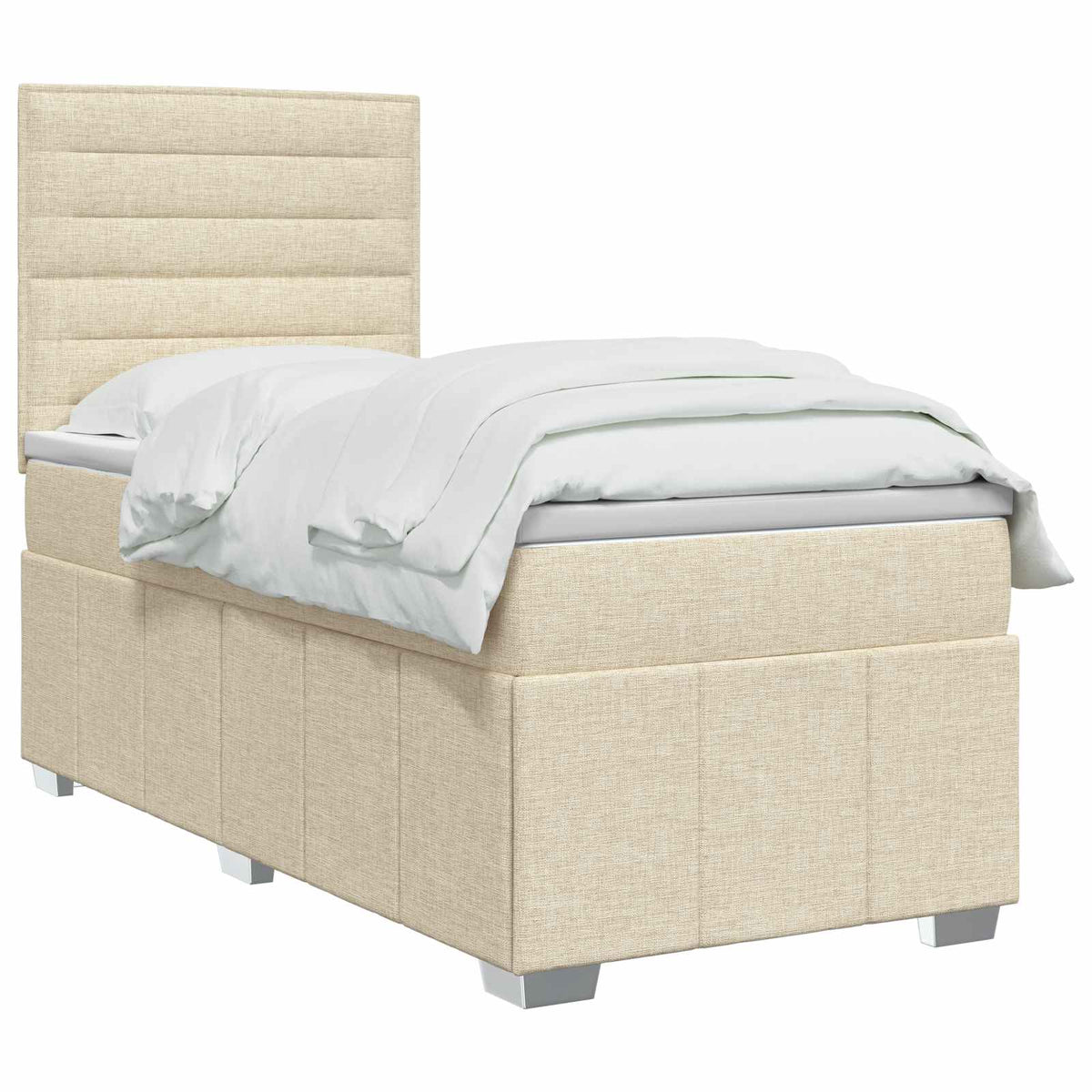 Boxspring krevet s madracem Krem 80 x 200 cm Tkanina