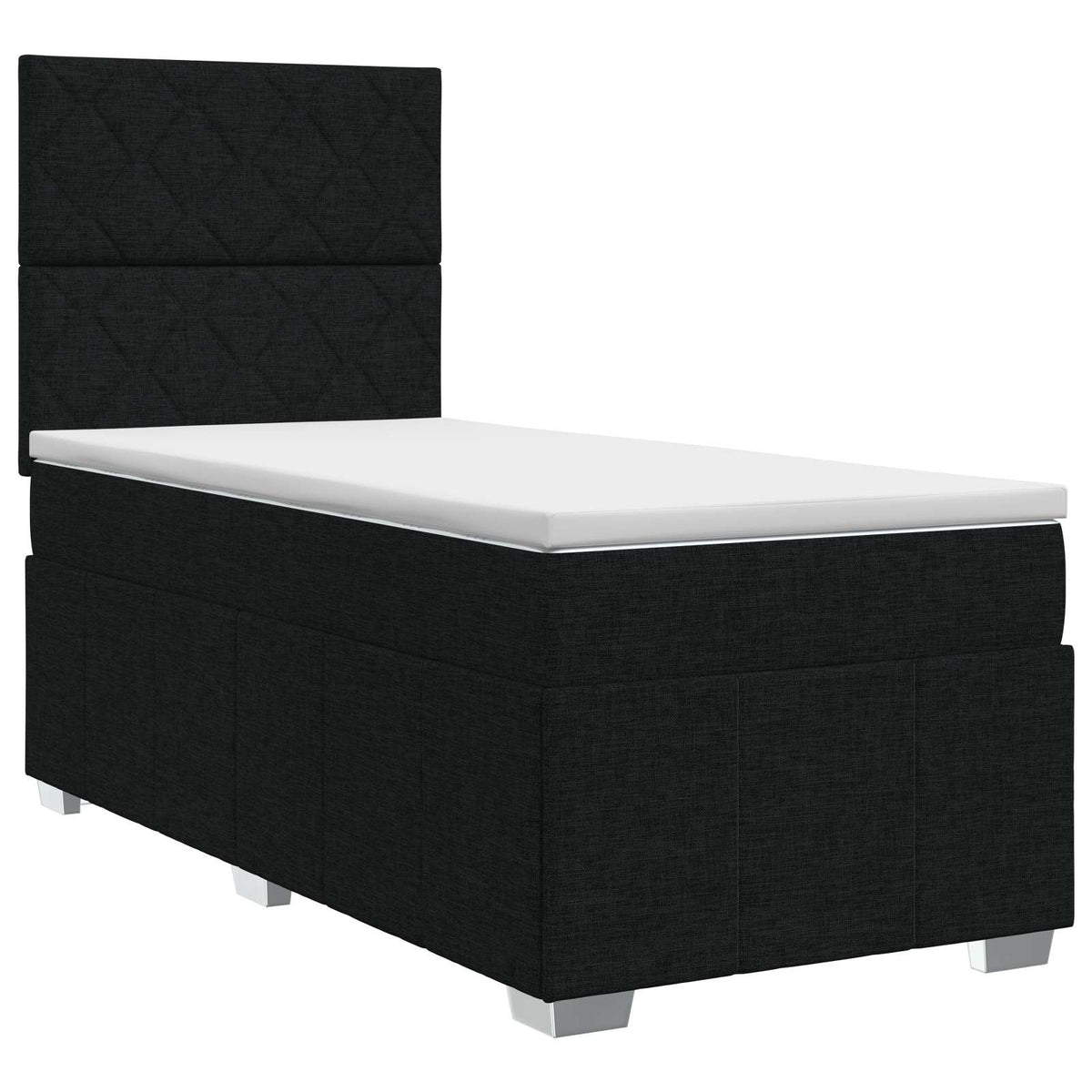 Boxspring krevet s madracem Crna 90 x 200 cm Tkanina