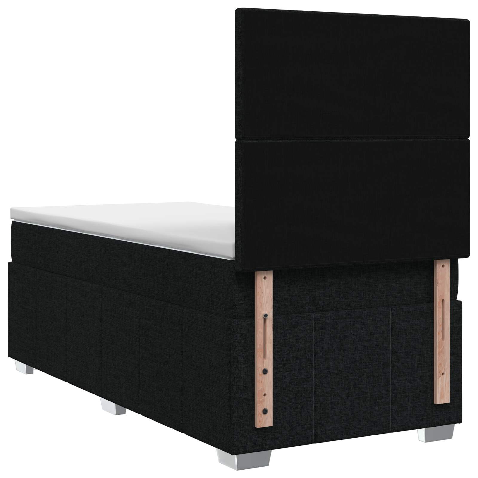 Boxspring krevet s madracem Crna 90 x 200 cm Tkanina