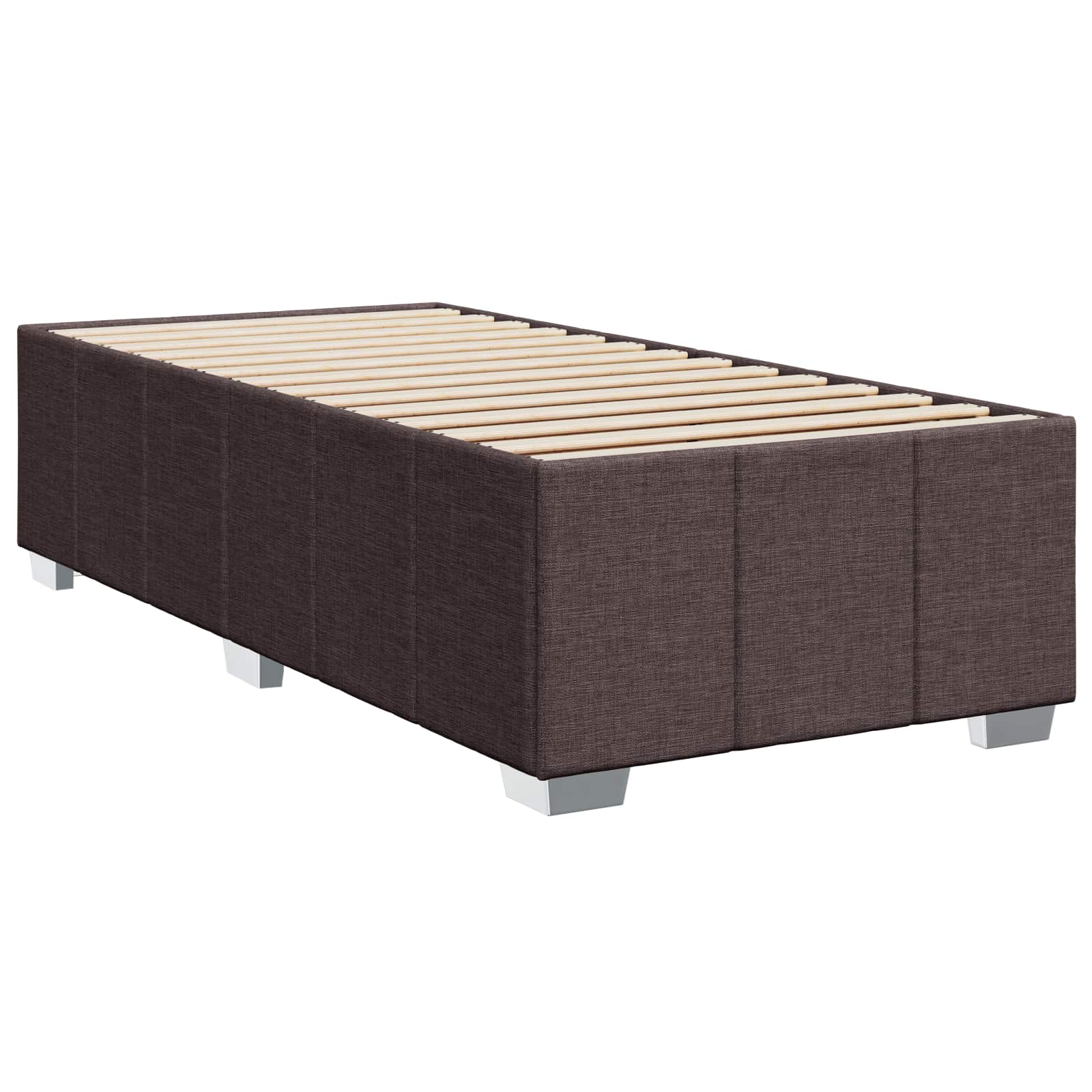 Boxspring krevet s madracem Tamno smeđa 100 x 200 cm Tkanina