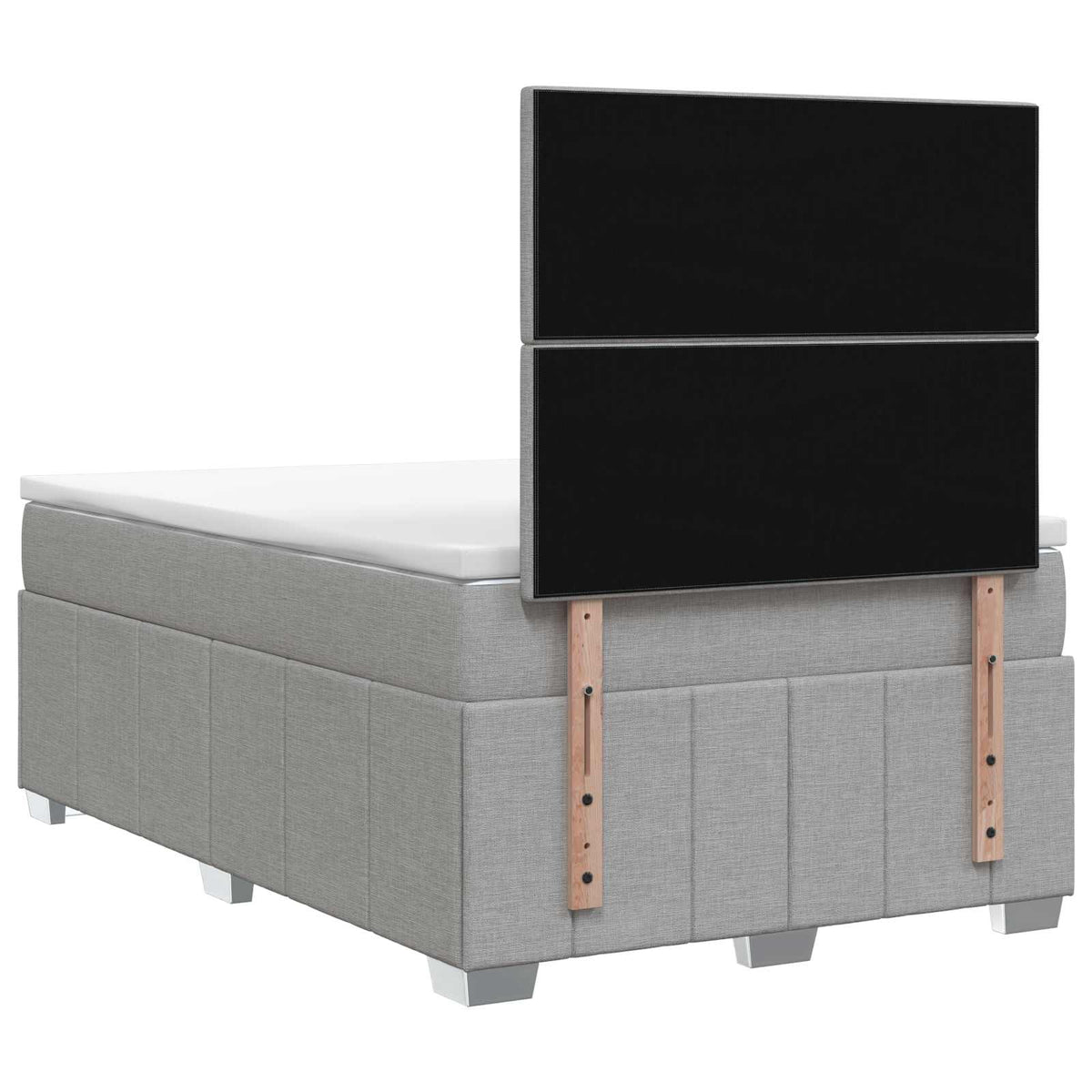 Boxspring krevet s madracem Svjetlosiva 120 x 190 cm Tkanina