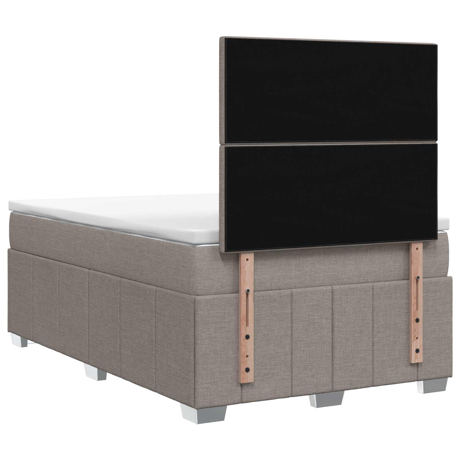 Boxspring krevet s madracem Sivosmeđa 120 x 190 cm Tkanina