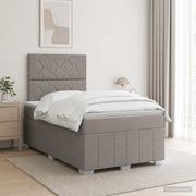 Boxspring krevet s madracem Sivosmeđa 120 x 190 cm Tkanina