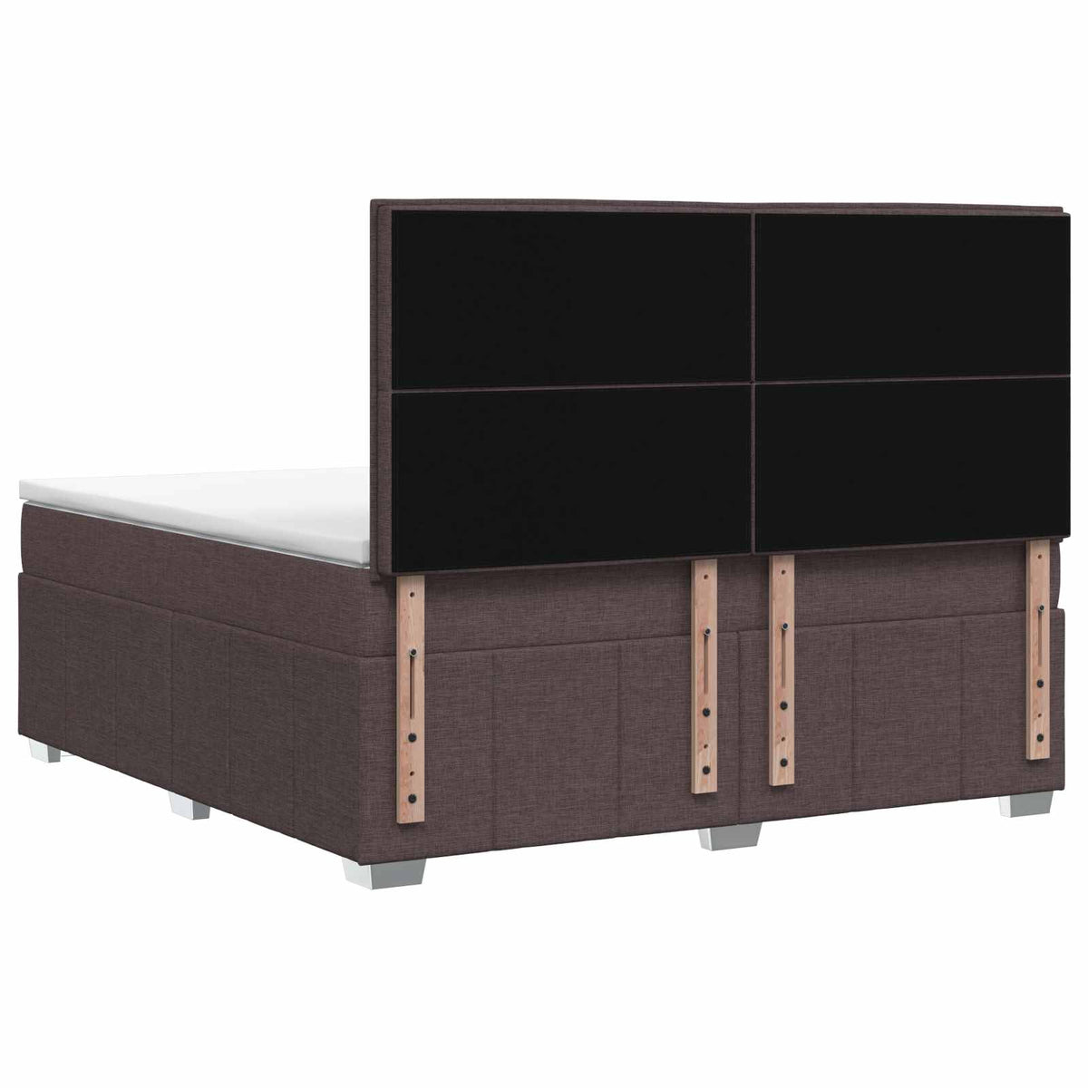 Boxspring krevet s madracem Tamno smeđa 140 x 200 cm Tkanina
