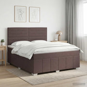 Boxspring krevet s madracem Tamno smeđa 140 x 200 cm Tkanina