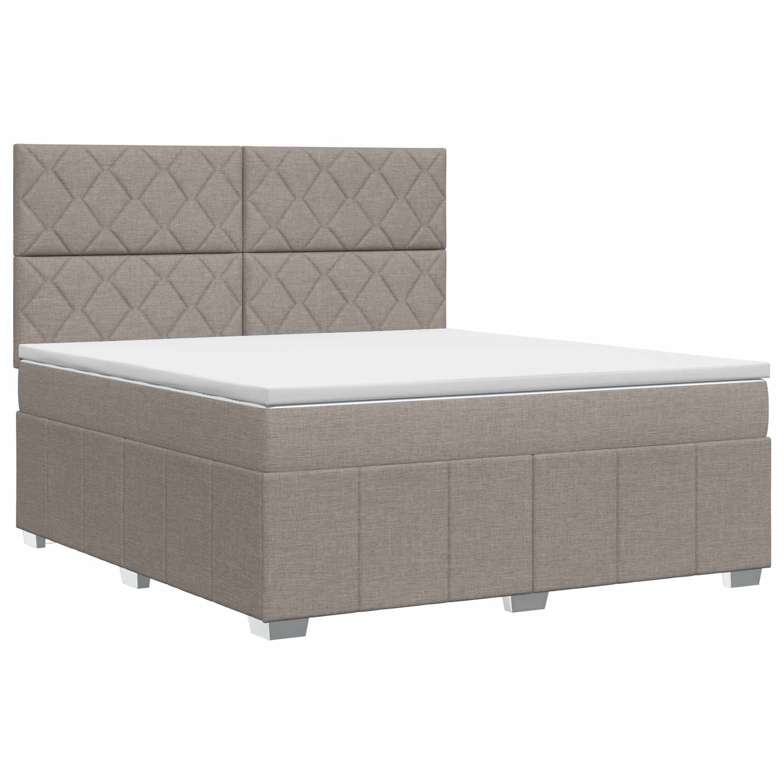 Boxspring krevet s madracem Sivosmeđa 180 x 200 cm Tkanina