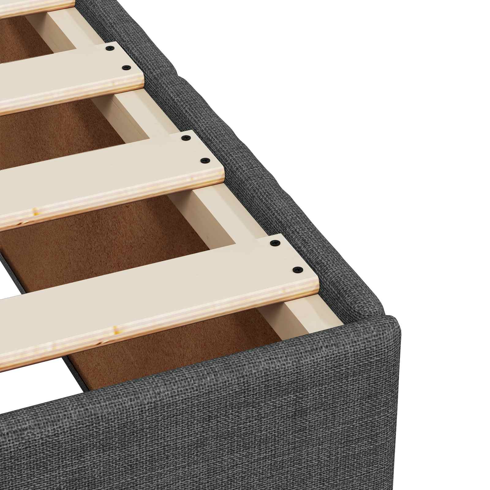 Boxspring krevet s madracem Tamnosiva Jjedan Tkanina