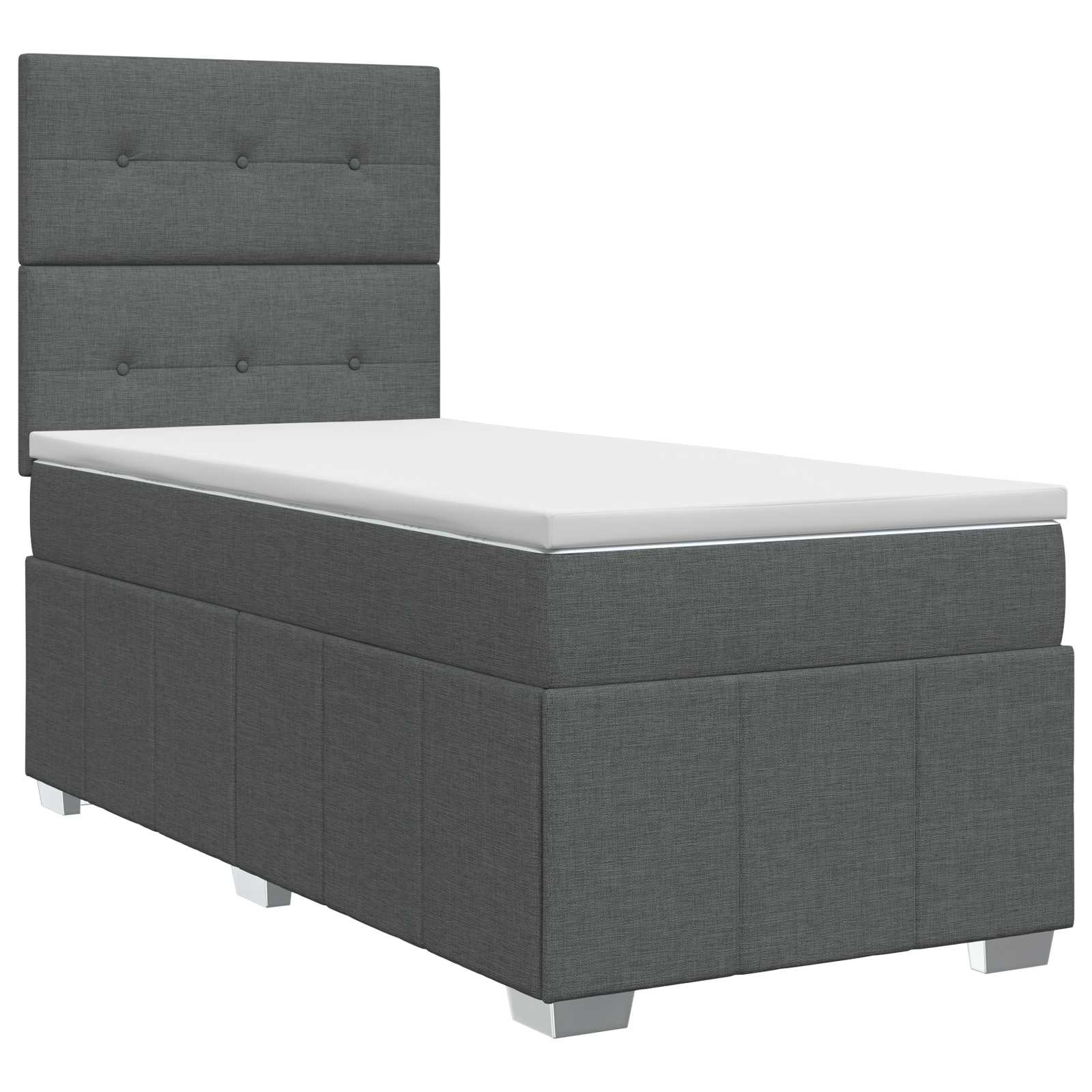 Boxspring krevet s madracem Tamnosiva Jjedan Tkanina