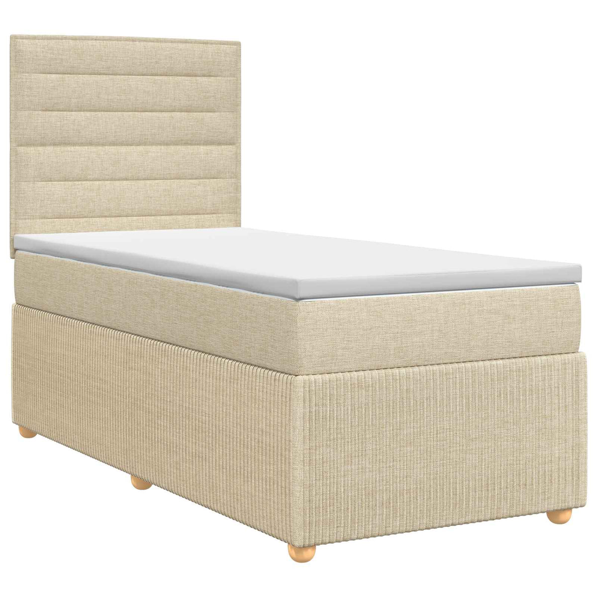 Boxspring krevet s madracem Krem 80 x 200 cm Tkanina