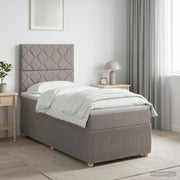 Boxspring krevet s madracem Sivosmeđa 90 x 190 cm Tkanina
