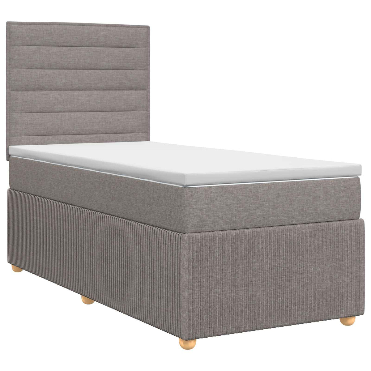 Boxspring krevet s madracem Sivosmeđa 90 x 200 cm Tkanina