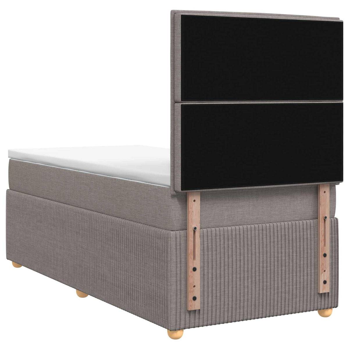 Boxspring krevet s madracem Sivosmeđa 90 x 200 cm Tkanina